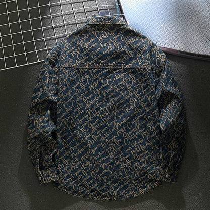 Denim Scripture Jacket - Art Meets Fashion